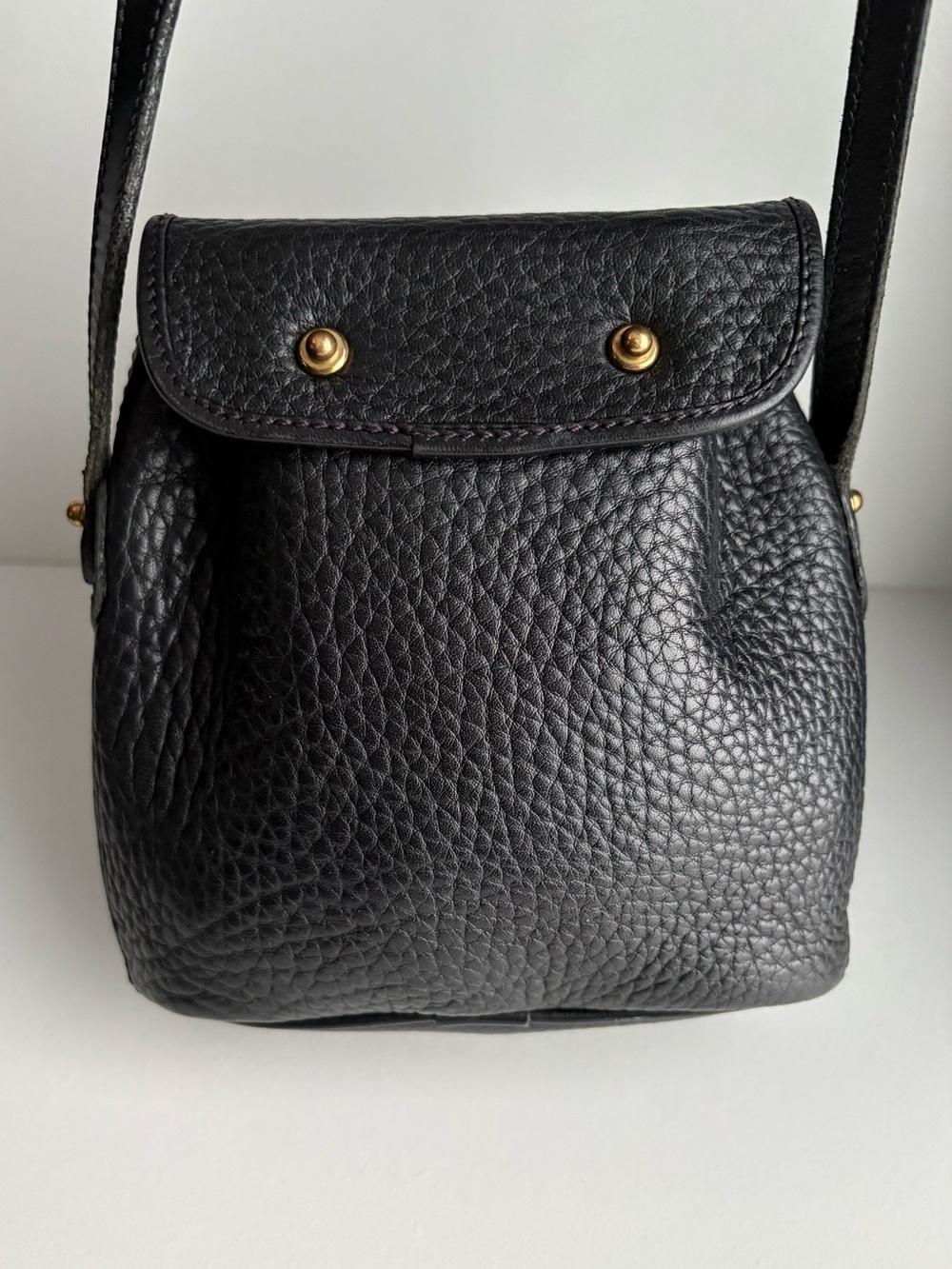 Dooney & Bourke awl Black Leather Mini Drawstring Buckle Bag - Picture 3 of 16
